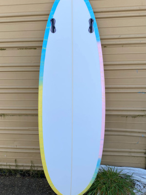 Diamond Twin Surfboard - bottom view