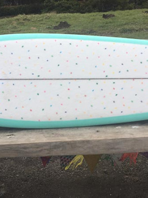Fishcakes Surfboard - deck view