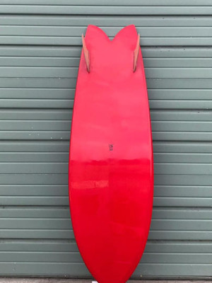 Fishcakes Surfboard - bottom view