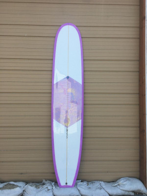 Kenni Loggins Surfboard - deck view