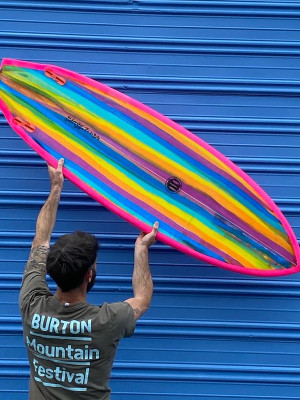 Lovechild Surfboard - bottom view