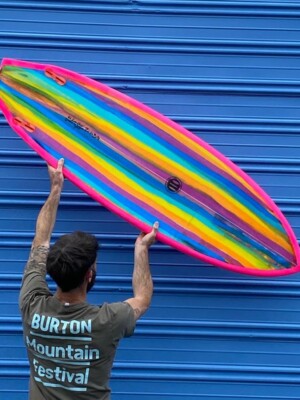 Lovechild Surfboard - bottom view
