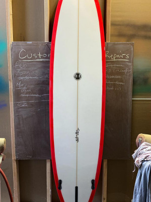 Miracle Whip Surfboard - bottom view