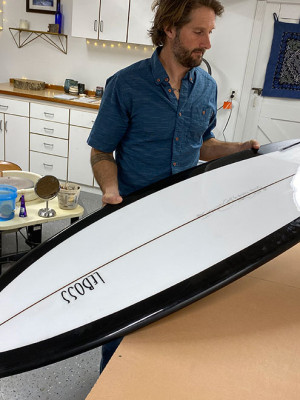 Satori Surfboard - deck view