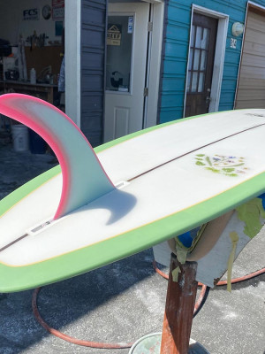 Shestorm Surfboard - tail detail view