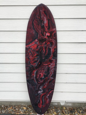 Twinpin Surfboard - deck view